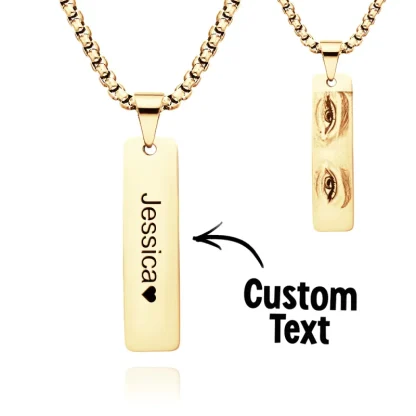 Custom Eyes Photo Necklace - Image 9