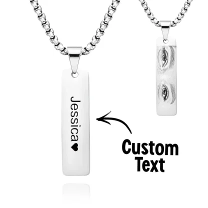 Custom Eyes Photo Necklace - Image 8