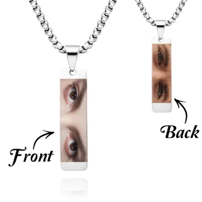 Custom Eyes Photo Necklace - Image 2